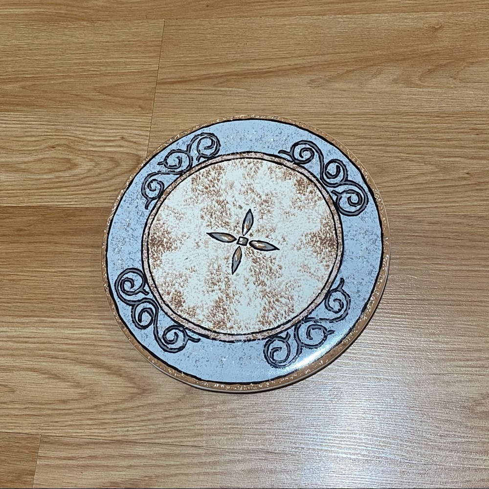Furio MADRID Tan Geometric Porcelain Trivet Dish
